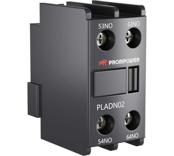 Изображение товара Блок вспомогательных контактов Prompower серии Pulse, фронт. монтажа для для серии PLC1D, 2НЗ PLADN02