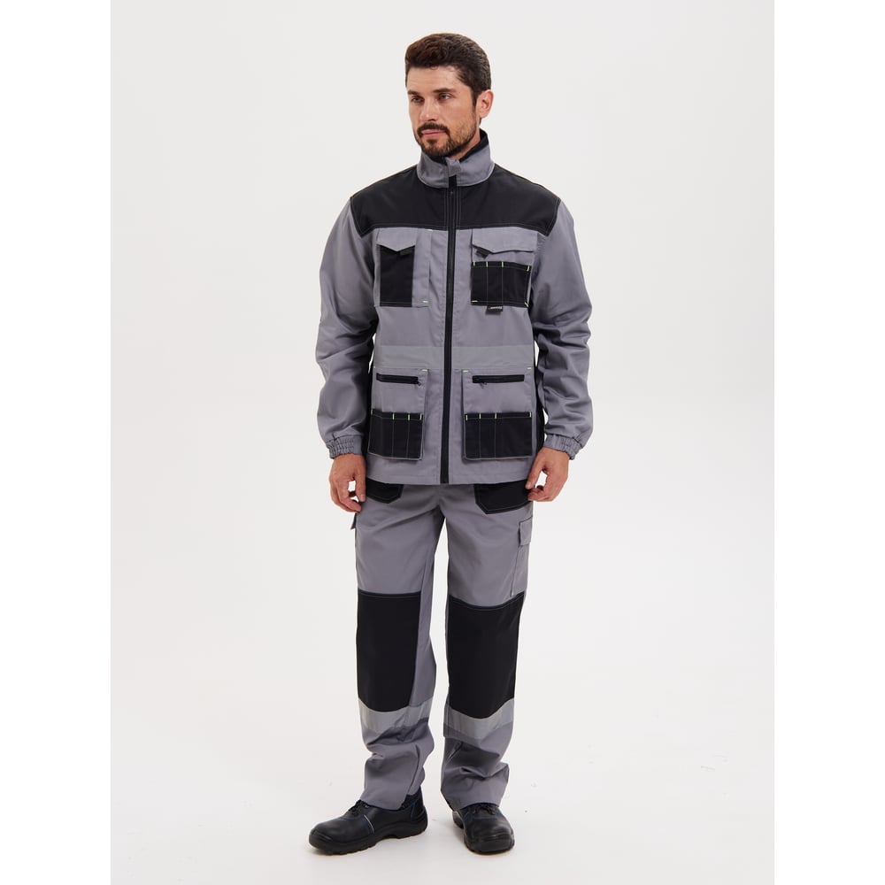 Изображение товара Костюм РАССО "Канзас" ткань 240 г, СОП, куртка+полукомбинезон, цвет светло-серый с черным, р.52-54/194-200 75824 (52/194) Изображение товара Костюм РАССО "Канзас" ткань 240 г, СОП, куртка+полукомбинезон, цвет светло-серый с черным, р.52-54/194-200 75824 (52/194)