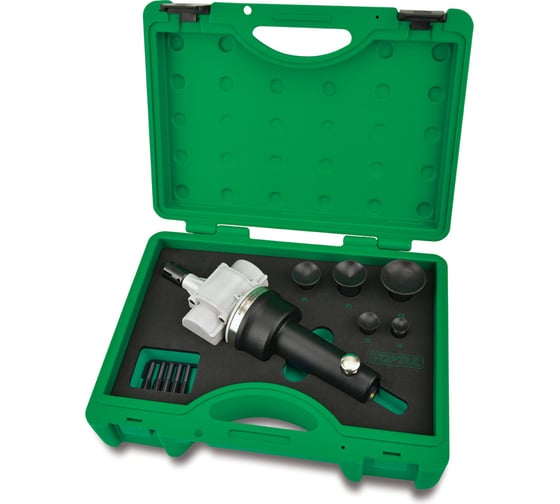 Изображение товара Машинка пневматическая для притирки клапанов TOPTUL 12 предметов, в пластиковом кейсе , JGAI1205