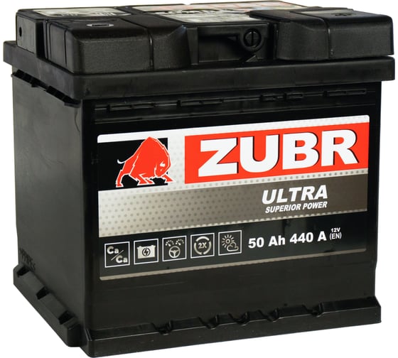 Изображение товара Аккумуляторная батарея ZUBR Ultra 50Ah R+ ZU500