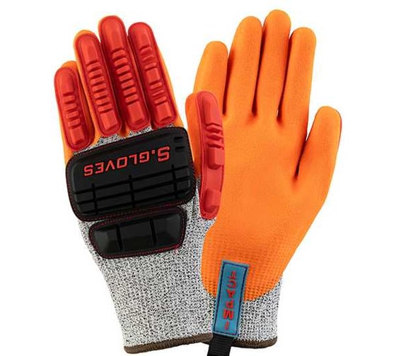 Изображение товара Перчатки защитные противоударные S. GLOVES VOLGA серия IMPACT с нитриловым покрытием, размер 09 31230-09