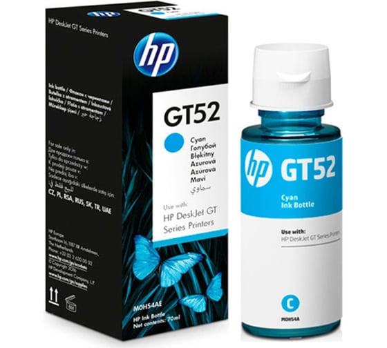 Изображение товара Чернила G&G GG-GT52C голубой 100 мл для HP Ink Tank 110/115/116/118/310/315/316/318/319/5 2078134
