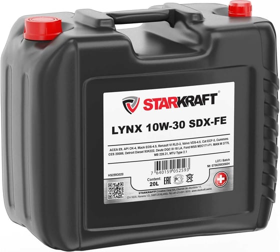Изображение товара Моторное масло STARKRAFT LYNX SDX-FE 10W-30, полусинтетическое XS2593020