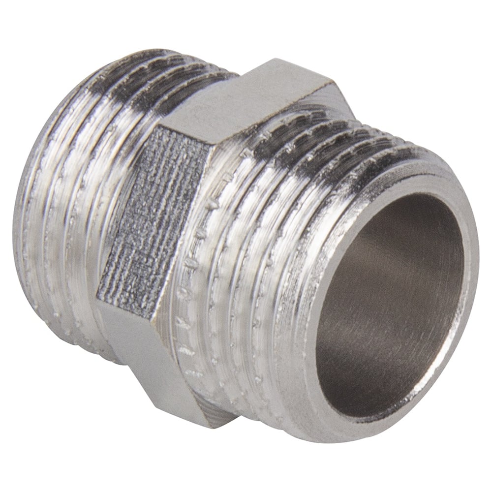 Изображение товара Ниппель TEBO НАР 1.1/4" латунь с никелированным покрытием