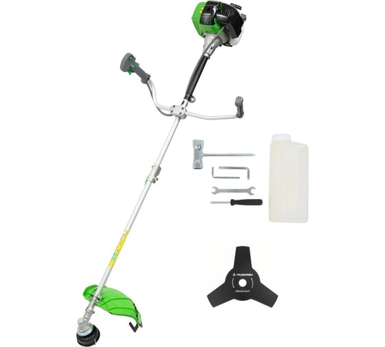 Изображение товара Бензиновый триммер TRUEGREEN леска/нож, 52 см, 1.88 л.с. CG-KW13-520