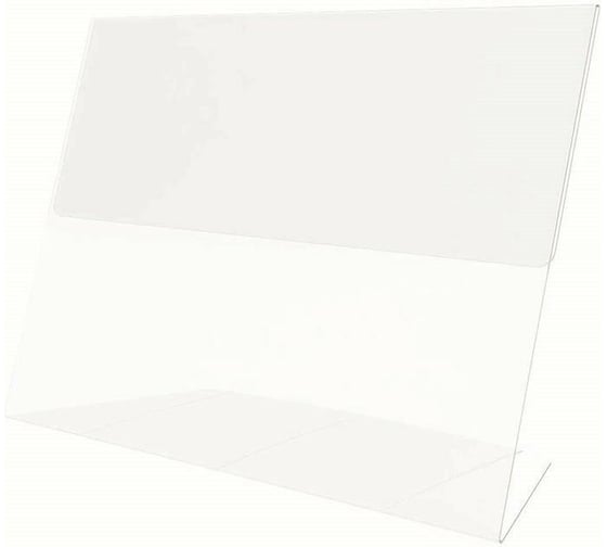 Изображение товара Настольный ценникодержатель ООО Комус для информации L-образный 70x50 мм, горизонтальный, 20 шт в упаковке 645212