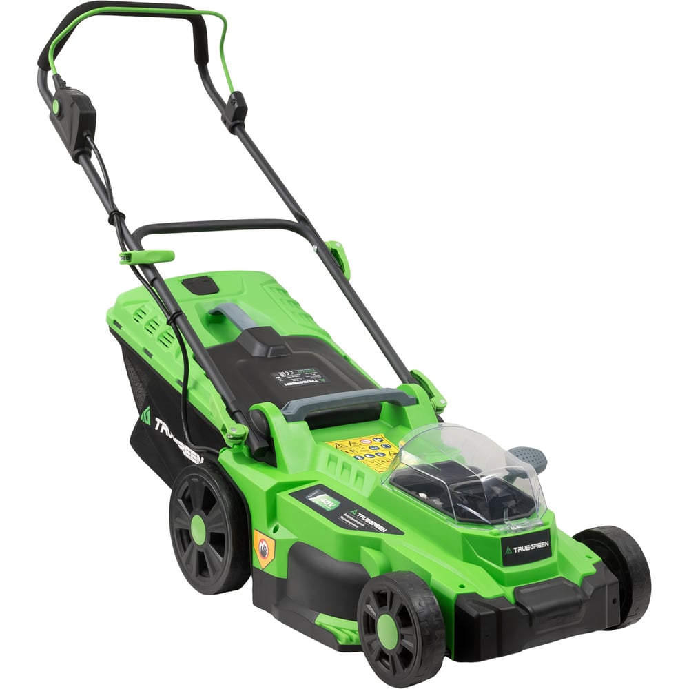 Изображение товара Газонокосилка аккумуляторная TRUEGREEN 37 см 2x20 В без аккумулятора и ЗУ модель TG8A110