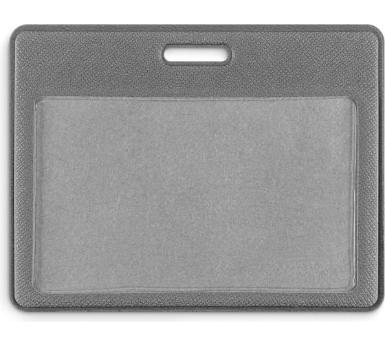 Изображение товара Горизонтальный бейдж для карты ООО Комус внутренний размер 90x60 мм экокожа графит EK-1H-1 1349923