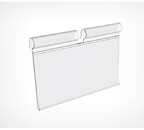 Изображение товара Полочный ценникодержатель ООО Комус на крючок откидной, 70 мм, 100 шт в упаковке 436430