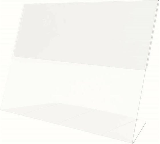 Изображение товара Настольный ценникодержатель для информации ООО Комус L-образный 40x60 мм, горизонтальный, 20 шт в упаковке 644730