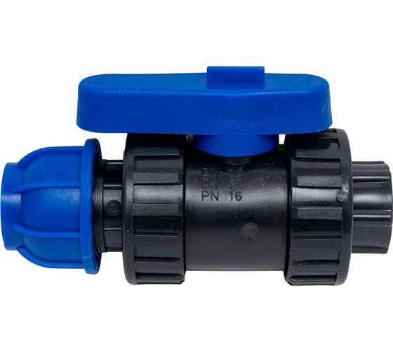 Изображение товара Компрессионный шаровой кран Millennium ПНД 20-1/2 с внутренней резьбой, PN16 PFKF2012