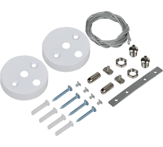 Изображение товара Комплект для подвесного монтажа IEK для свет. LED лин. бел. LT-LDCKD-KPM-K01