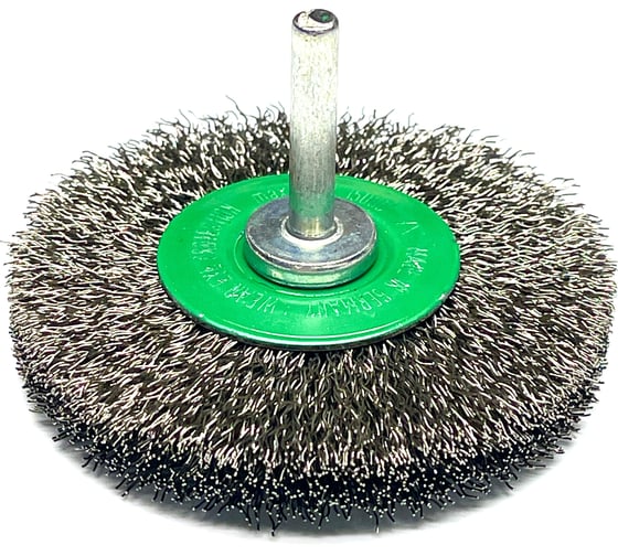 Изображение товара Щетка дисковая гофрированная Lessmann Д80x13, ROF 0,30мм, хвостовик 6мм, 418362