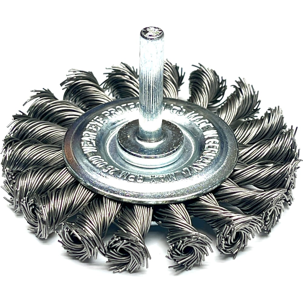 Изображение товара Щетка дисковая жгутовая Lessmann Д75х12х0,50 мм, STA, 6 мм 417198