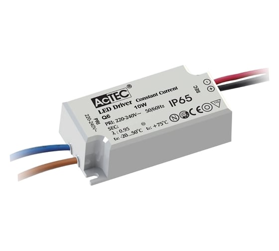 Изображение товара Блок питания AcTEC 26-40В, 10Вт, IP65, 0,26A, 70x34,5x22мм, Q6-260mA-10W