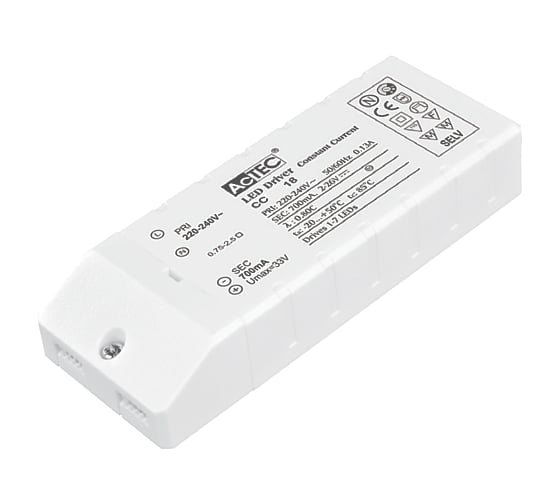 Изображение товара Блок питания AcTEC 2-52В, 18Вт, IP20, 0,35А, 115x45x21мм, CC35018