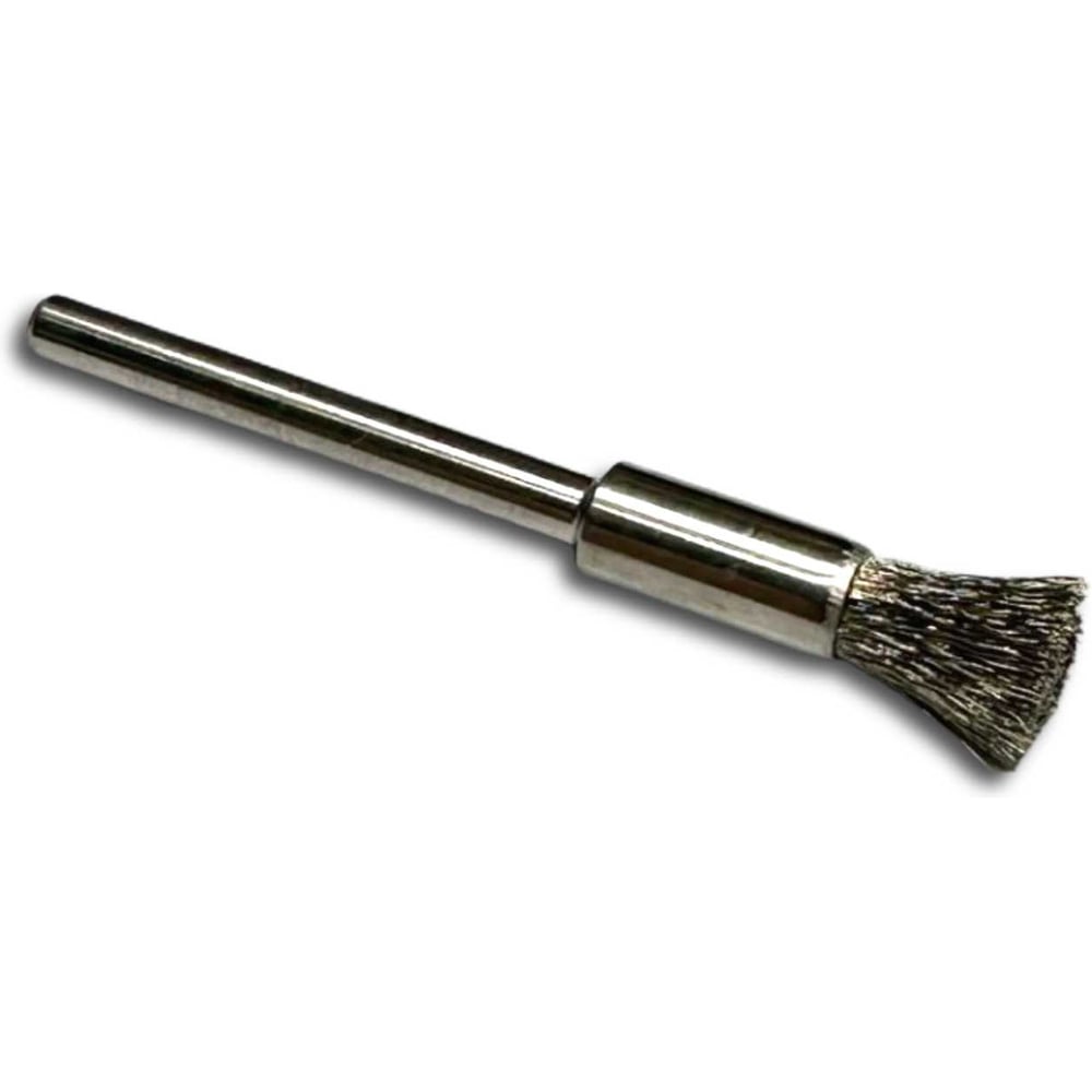 Изображение товара Щетка концевая гофрированная Lessmann миниатюрная Д5x8, ROF 0.10 мм, хвостовик 3 мм 450311