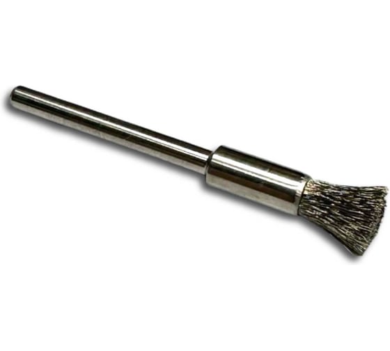 Изображение товара Щетка концевая гофрированная Lessmann миниатюрная Д5x8, ROF 0.10 мм, хвостовик 3 мм 450311