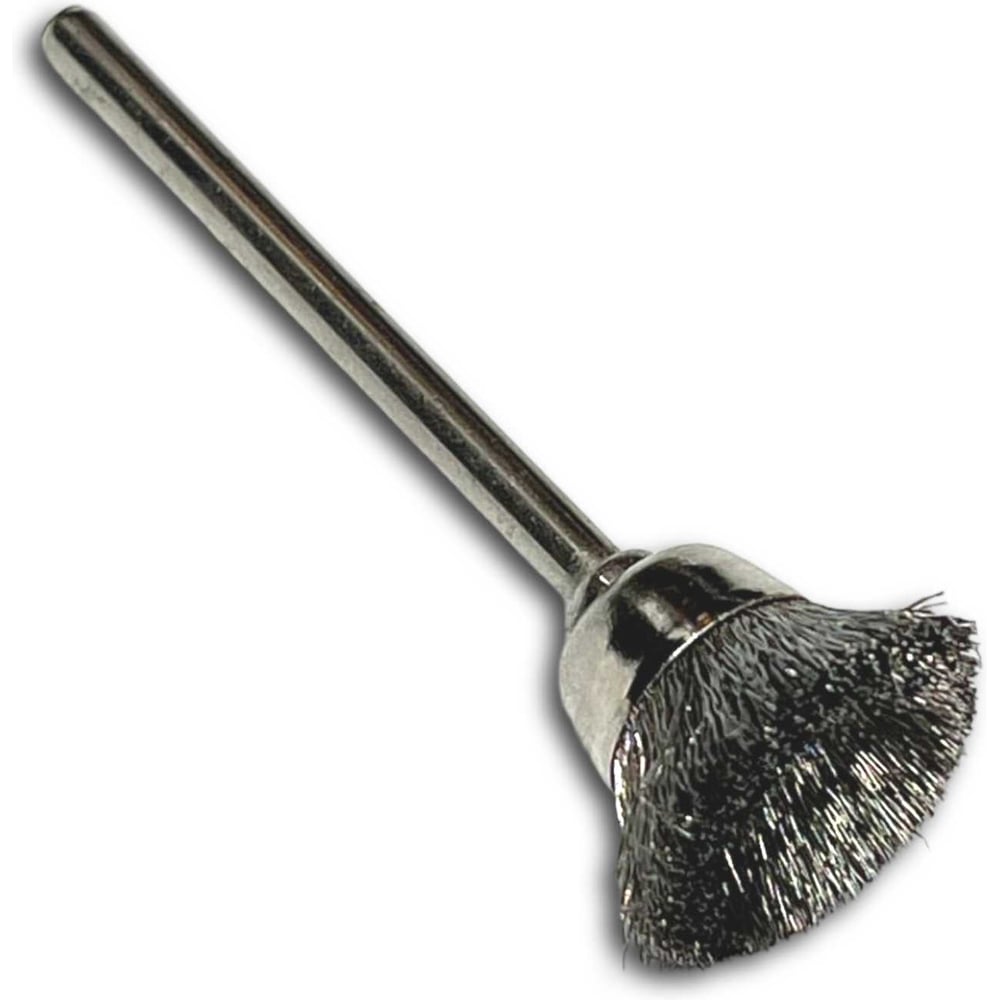 Изображение товара Щетка концевая гофрированная Lessmann миниатюрная Д18x6, ROF 0.10 мм, хвостовик 3 мм