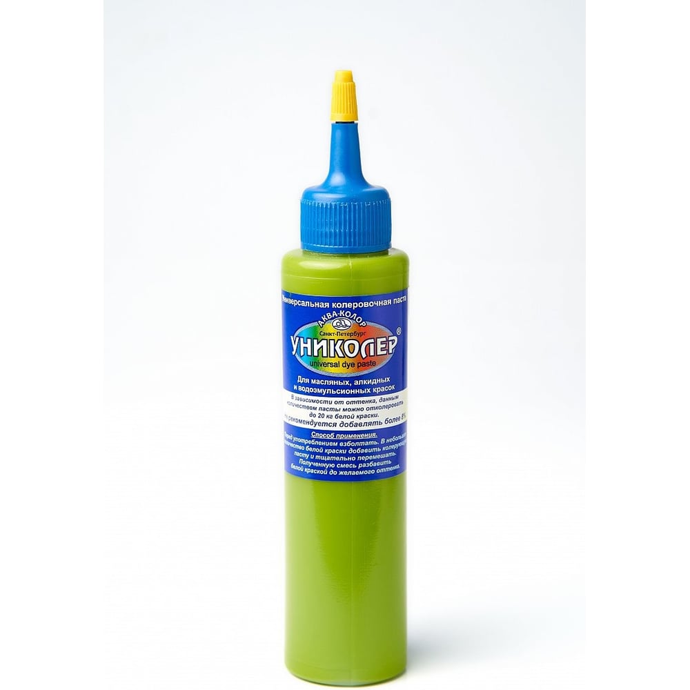 Изображение товара Паста колеровочная Аква-колор Униколер 100 мл № 1 лимонный для краски
