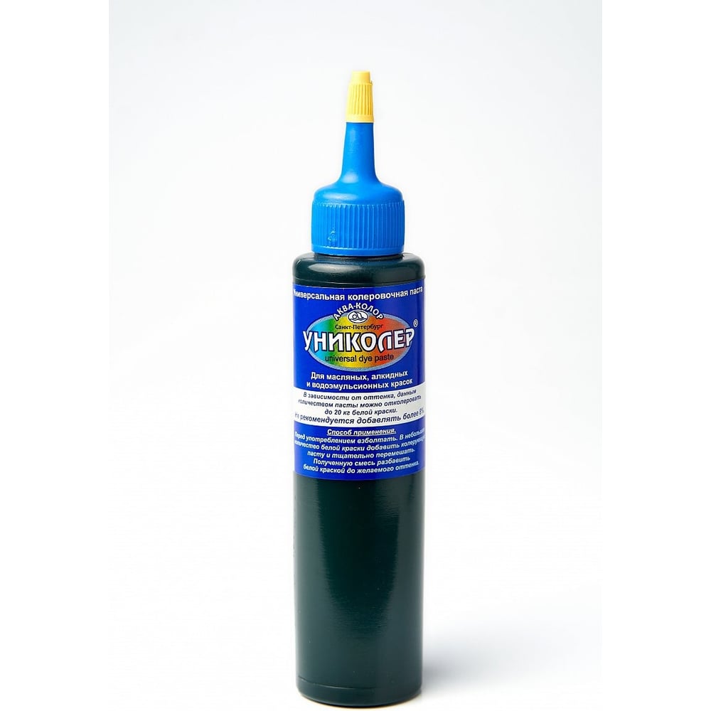 Изображение товара Паста колеровочная Аква-колор Униколер 100 мл № 11.1 зеленый для окраски красок и штукатурки