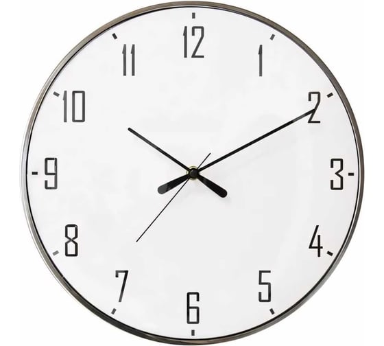 Изображение товара Настенные круглые часы Apeyron цвет корпуса серебристый, металл, 33 см ML200916