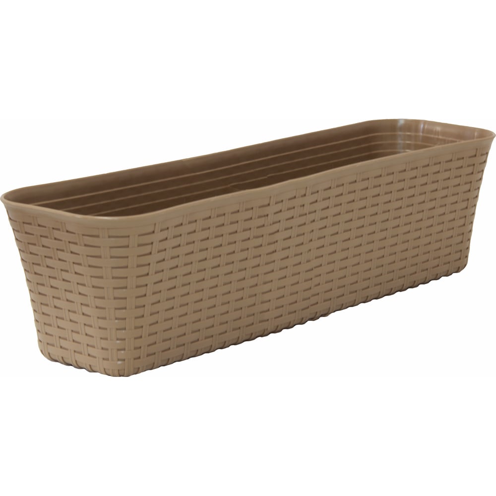 Изображение товара Балконный ящик IDEA РОТАНГ 600 из ротанга для растений и цветов бежевый