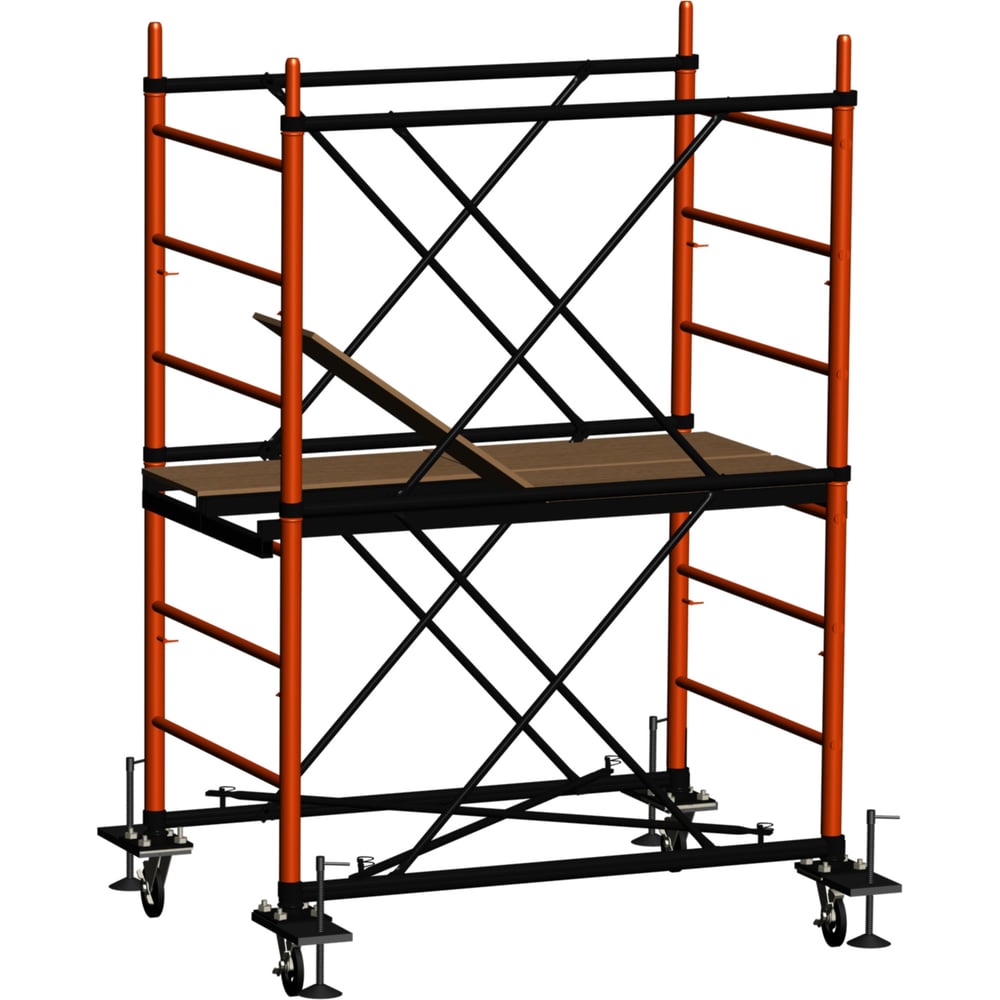 Изображение товара Вышка-тура РИНСТРОЙ РИН Omega-Лайт 2,6 м, модульная, сталь/фанера, колеса