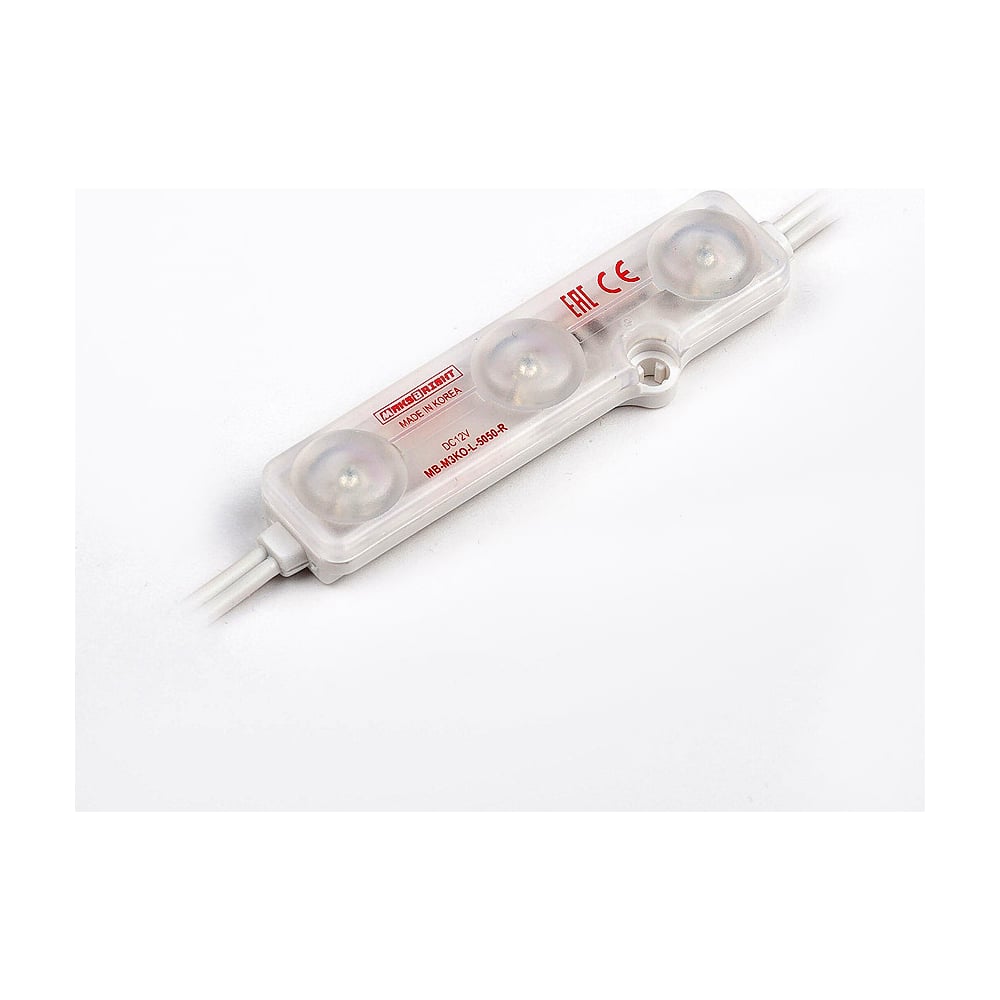 Изображение товара Светодиодный модуль MAKSBRIGHT 0,72 Вт, 12 В, красный, IP67, 3SMD 5050