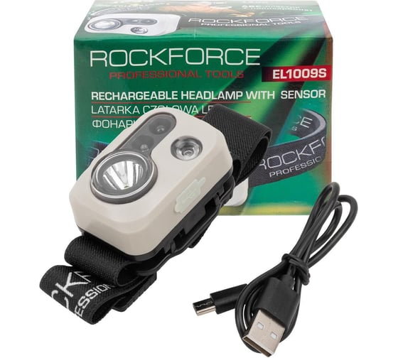 Изображение товара Фонарь светодиодный аккумуляторный Rockforce 1200 мАч, 300 Лм, 5W LED RF-EL1009S(61435)