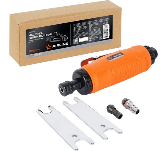 Изображение товара Машинка шлифовальная пневматическая AIRLINE 180мм, 22000об/мин PRO прямая ATBR028