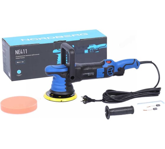 Изображение товара Полировальная машинка орбитальная NORDBERG диск 150 мм, 2000-4800 об/мин, ход эксц. 21 мм NE411-150