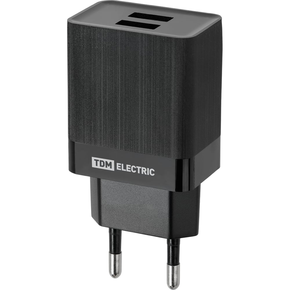 Изображение товара Сетевое зарядное устройство TDM ELECTRIC SQ1810-0006, 2 USB, Quick Charge 3.0, 3 А, черное