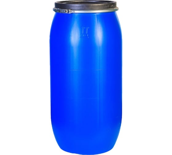 Изображение товара Бочка Тара.ру полиэтилен 160 л с крышкой на обруче синий 35762