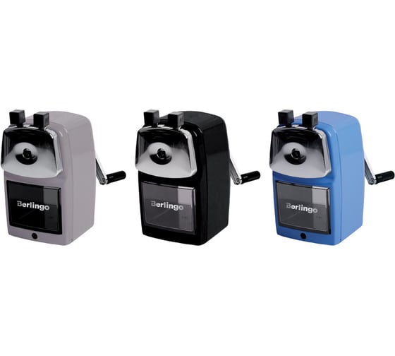 Изображение товара Механическая точилка BERLINGO металлический корпус, ассорти BM1263