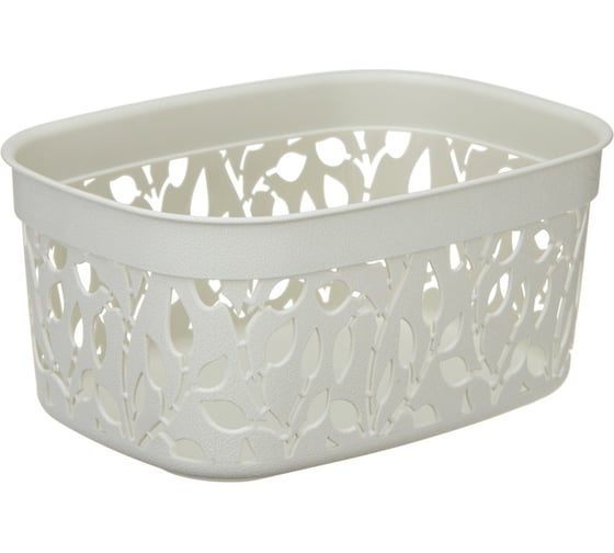 Изображение товара Коробка IDEA ФЛОРА 3л белый ротанг М 2361