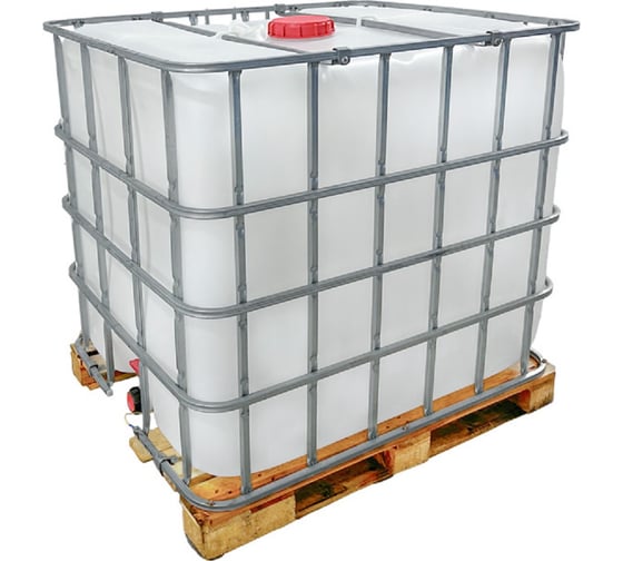 Изображение товара Емкость Тара.ру полиэтилен куб 1000 л с краном на деревянном поддоне (А), неокрашенный 02963