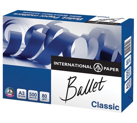 Изображение товара Бумага для офисной техники Ballet Classic А3, марка B, 80 г/кв.м, 500 листов 25241