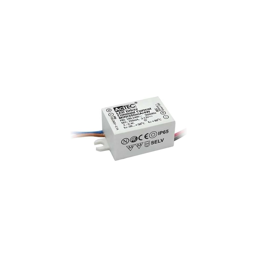 Изображение товара Блок питания AcTEC 2-12В 4Вт IP65 для светодиодных ламп светильников