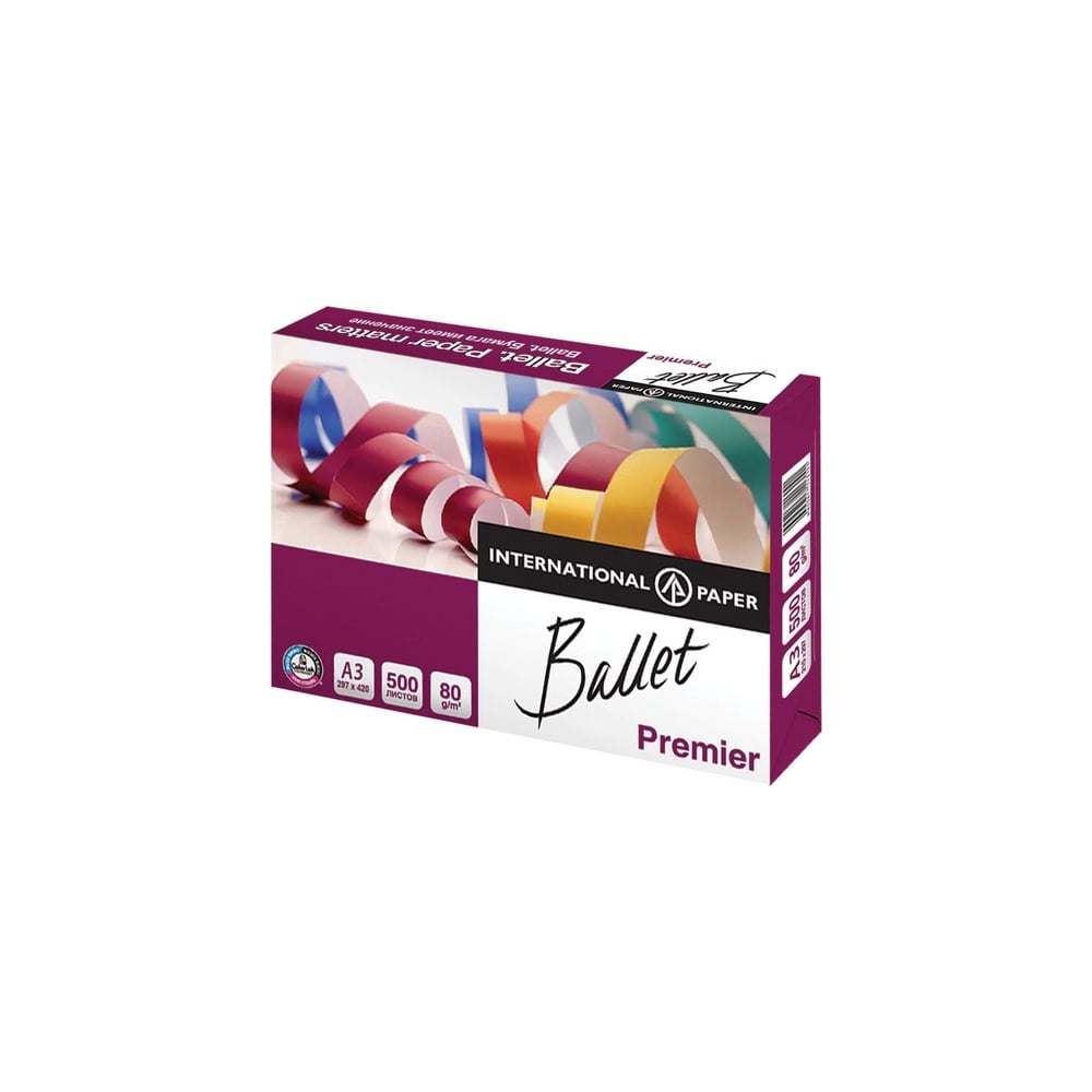 Изображение товара Бумага для офисной техники Ballet Premier А3, марка A, 80 г/м², 500 л 25243 BALPR080X576