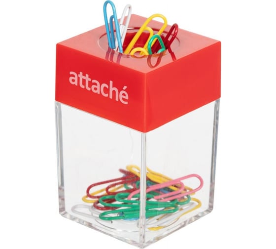 Изображение товара Магнитная пластиковая скрепочница Attache со скрепками 612599