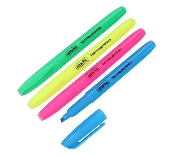 Изображение товара Набор текстовыделителей Attache 1-3.9 мм, 4 цвета 968800