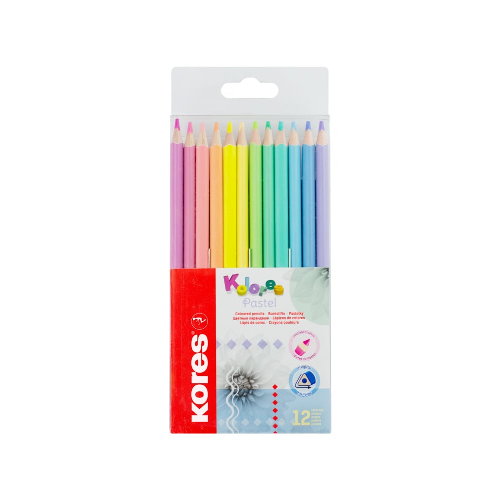 Трехгранные цветные карандаши Kores трехгранные акварельные цветные карандаши milan