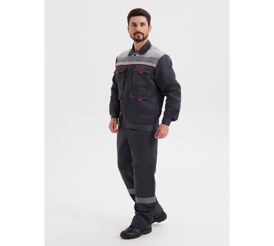 Изображение товара Костюм РАССО "Нова" КУРТКА+БРЮКИ, цв. т. серый/св. сер., р.48-50/182-188 02219 (48/182)