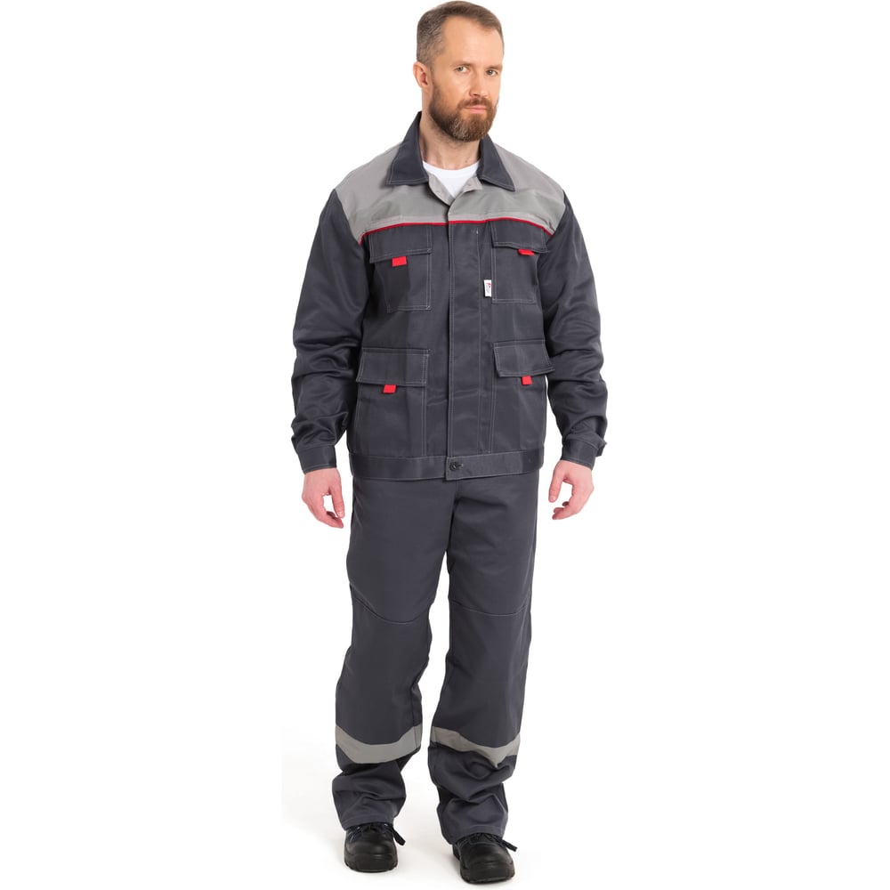 Изображение товара Костюм РАССО Нова КУРТКА+БРЮКИ темно-серый/светло-серый р.44-46