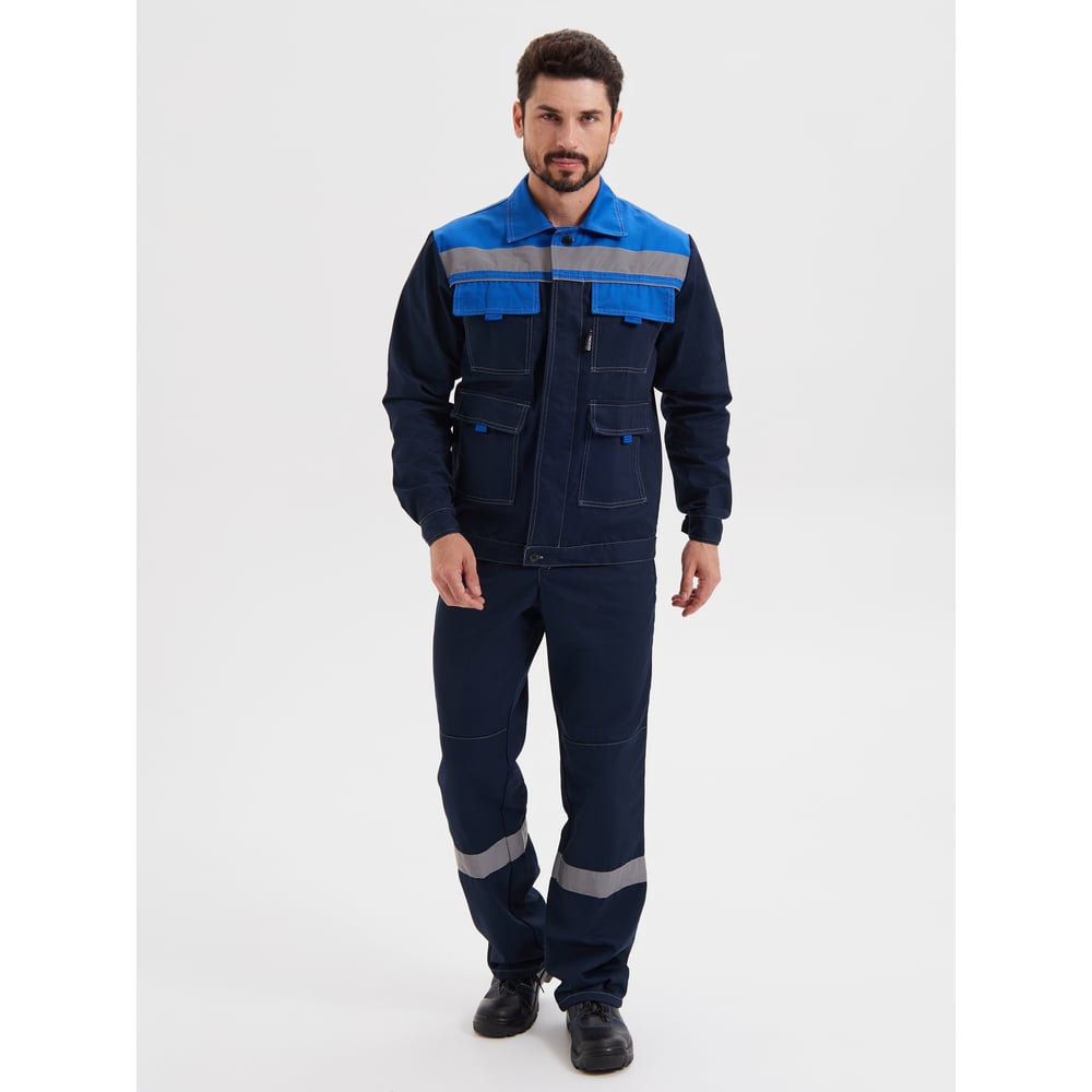 Изображение товара Мужской костюм-двойка РАССО Новая куртка и брюки, цвет синий Васильковый, рост 182-188