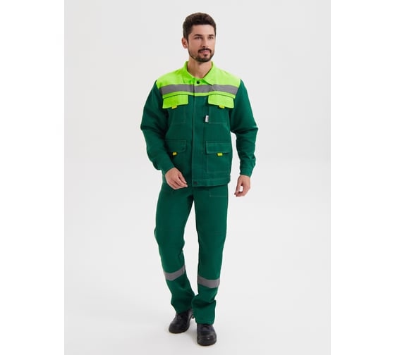 Изображение товара Костюм РАССО "Нова" куртка+п/к, цв. Зеленый/Лимон, р.64-66/194-200 75825 (64/194)