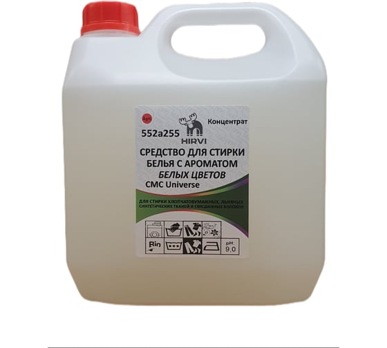 Изображение товара Средство для стирки белья HIRVI СМС Universe с ароматом Белых цветов, 3л 552а255