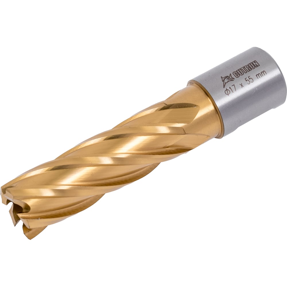 Изображение товара Сверло корончатое Cutrun 17x55 GOLD HWG55L-17 быстрорежущая сталь