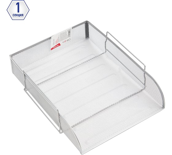 Изображение товара Горизонтальный лоток для бумаг BERLINGO Steel&Style металл, серебристый BMs_41011